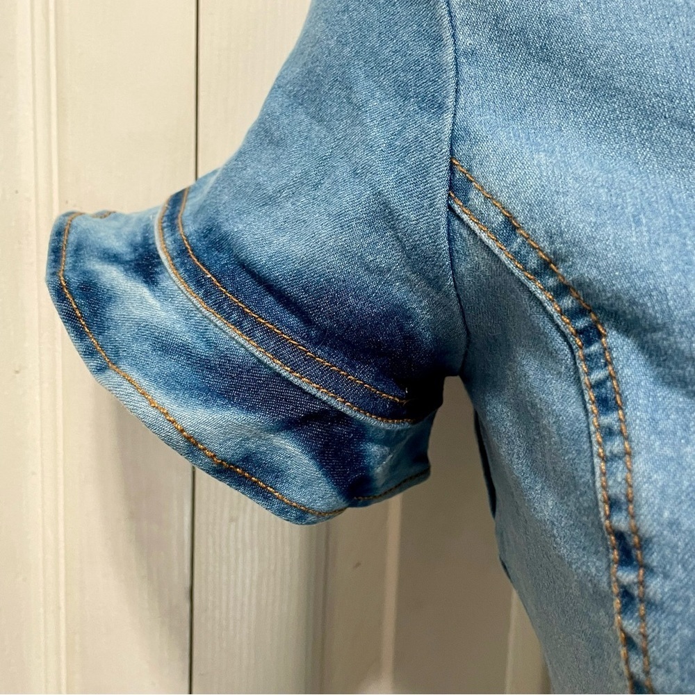 NWT Joyaly Demin Acid Wash Bombshell Dress Size 38. - Picture 6 of 15